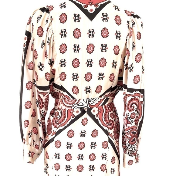 Zara Woman, wrap dress, size M, midi length, attached ties, excellent condition - Picture 7 of 7